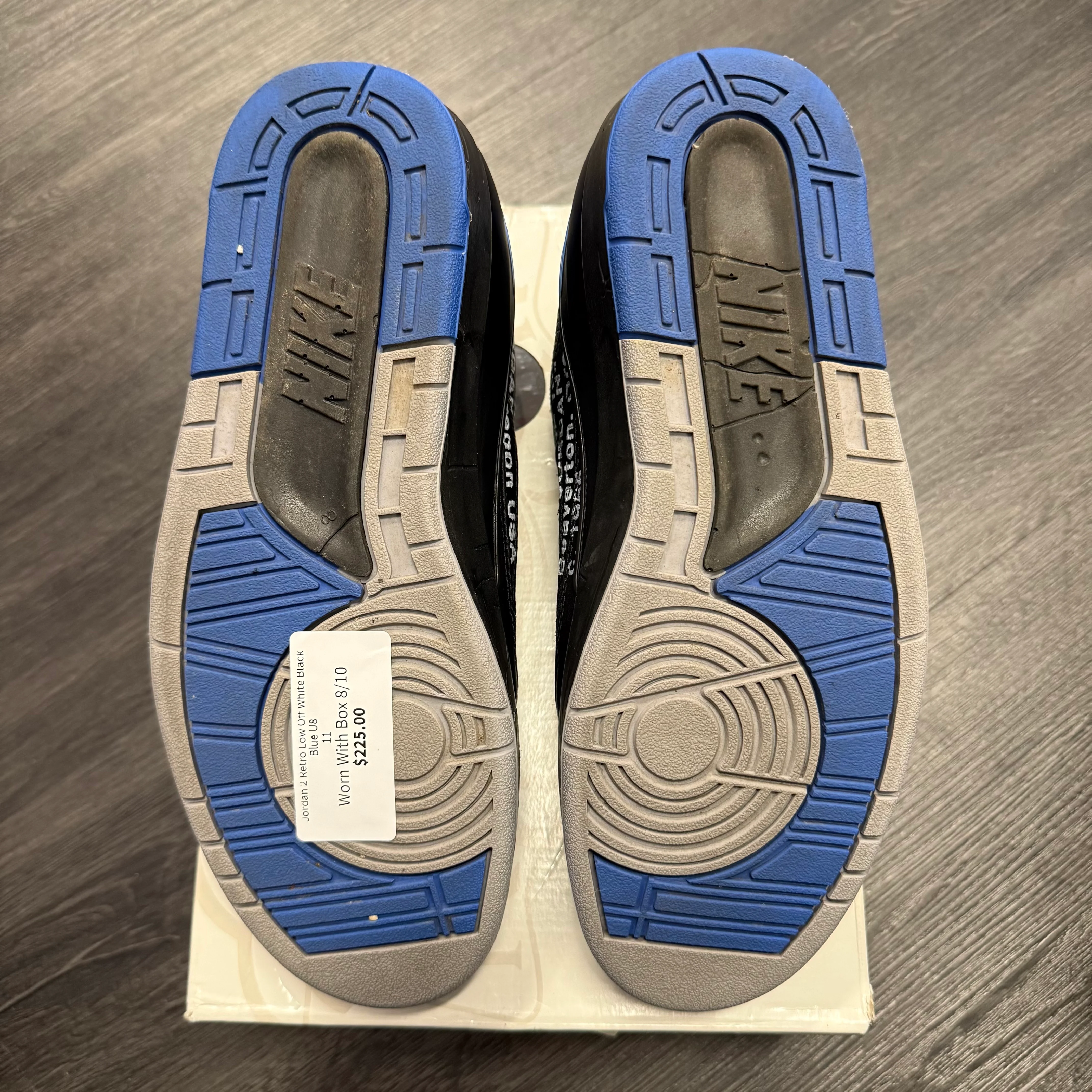 Jordan 2 Retro Low Off White Black Blue U8 - Image 4